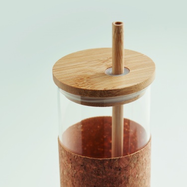 Logo trade firmakingi pilt: Korgist ümbrise ja bambusest kaanega joogitops, 450 ml