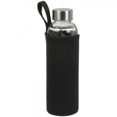 Logotrade ärikingitused pilt: Klaaspudel Klagenfurt roostevabast terasest korgiga 500 ml