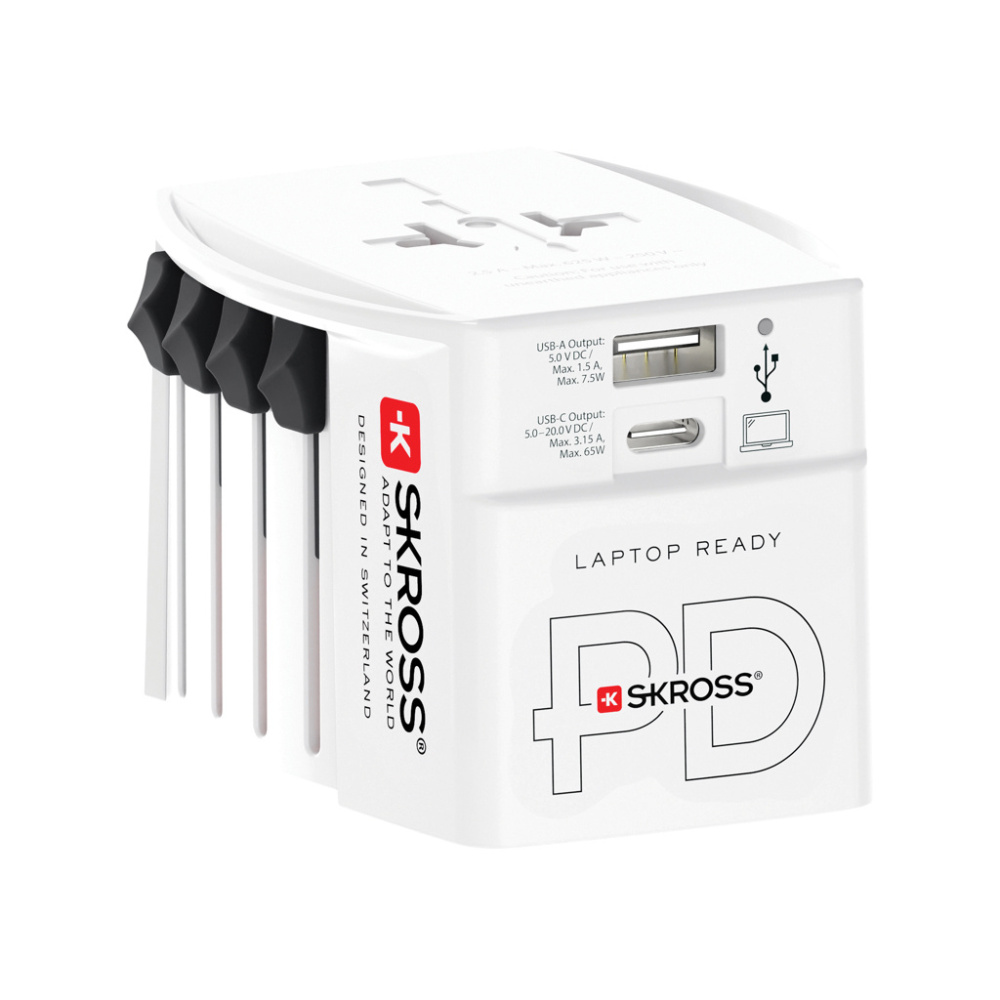 Logo trade ärikingid foto: SKROSS World Travel Adapter MUV 65W PD USB C kaabliga