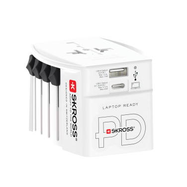 Logo trade reklaamtooted foto: SKROSS World Travel Adapter MUV 65W PD USB C kaabliga