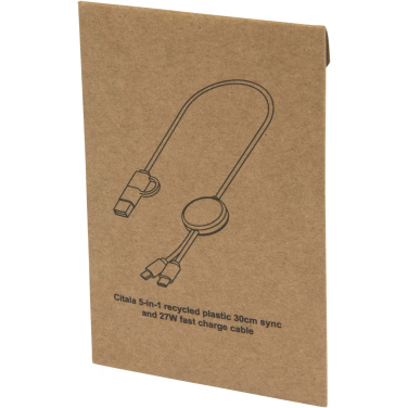 Logotrade firmakingi foto: Citala 5-in-1 taaskasutatud plastist 30 cm kiirlaadimiskaabel