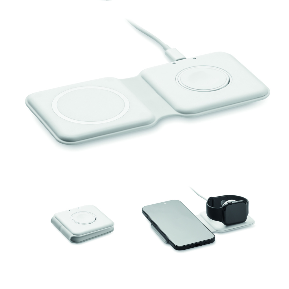 Logotrade ärikingi foto: FLIP 2-ühes kokkupandav laadija 15W