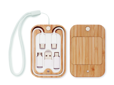 Logo trade reklaamtooted foto: CHARGOO 15 W juhtmevaba bambusest laadija