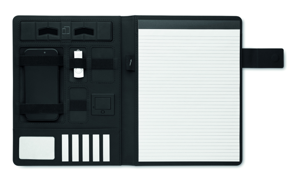 Logotrade ärikingituse foto: BURGUS A4 kaust ja juhtmevaba laadija