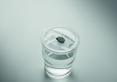 Logotrade firmakingituse foto: SIP klaasist joogitops kõrrega 400ml