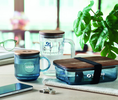 Logotrade reklaamkingituse foto: Ribiline klaasist kruus 300ml VITRIO MUG