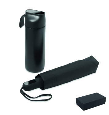 Logotrade reklaamkingitused pilt: HITHERE kinkekomplekt termospudeli ja vihmavarjuga