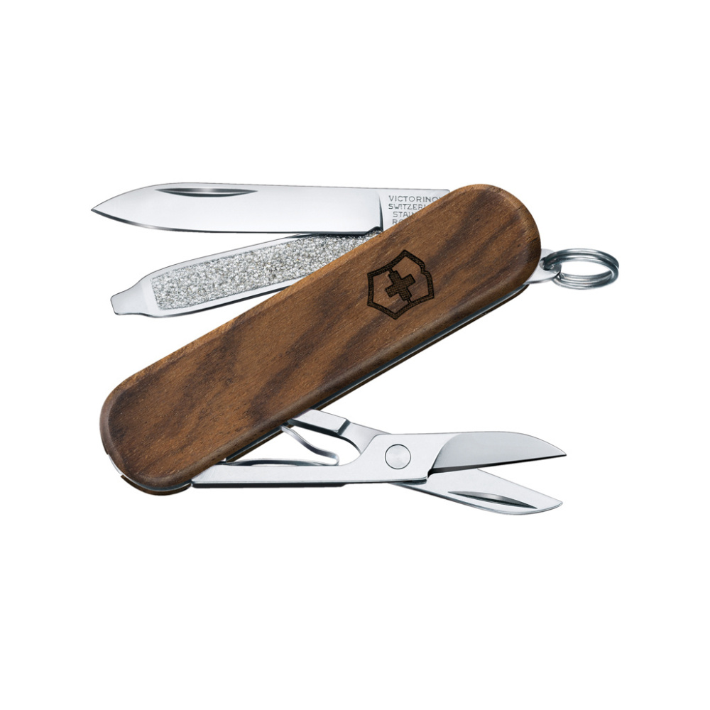 Logo trade reklaamkingituse pilt: VICTORINOX taskunuga Classic SD puidust käepidemega