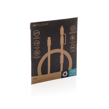Logotrade reklaamtoote foto: Arc RCS 60W 120 cm 2-ühes kiirlaadimiskaabel