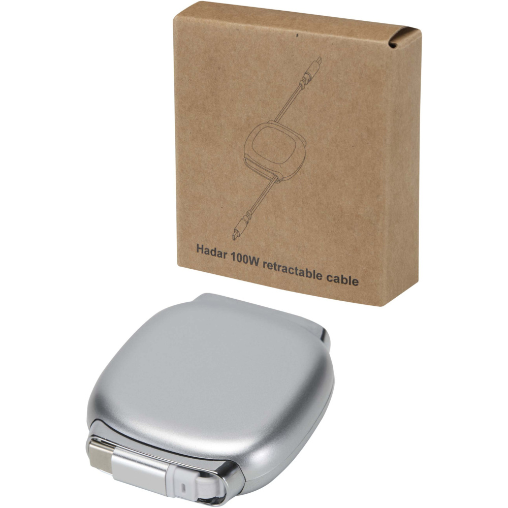 Logo trade firmakingi pilt: Alphard 100W taaskasutatud plastist sissetõmmatav CarPlay PD kiirlaadimiskaabel