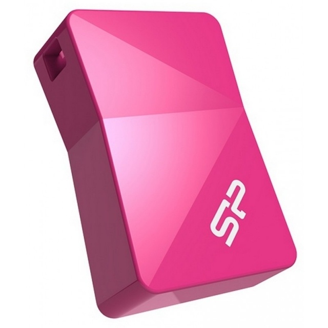 Logotrade liikelahja tuotekuva: Women USB stick pink Silicon Power Touch T08 16GB