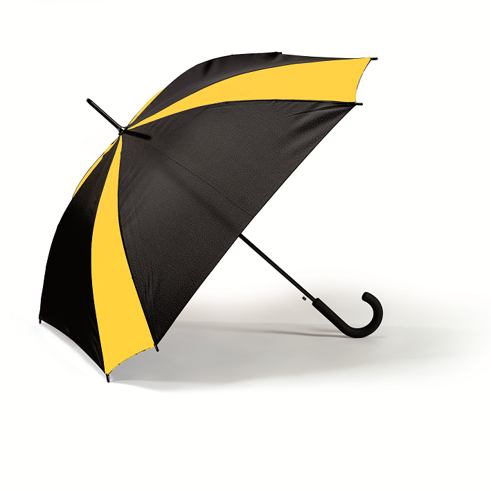 Logotrade mainoslahjat kuva: Keltainen ja musta sateenvarjo Saint Tropez