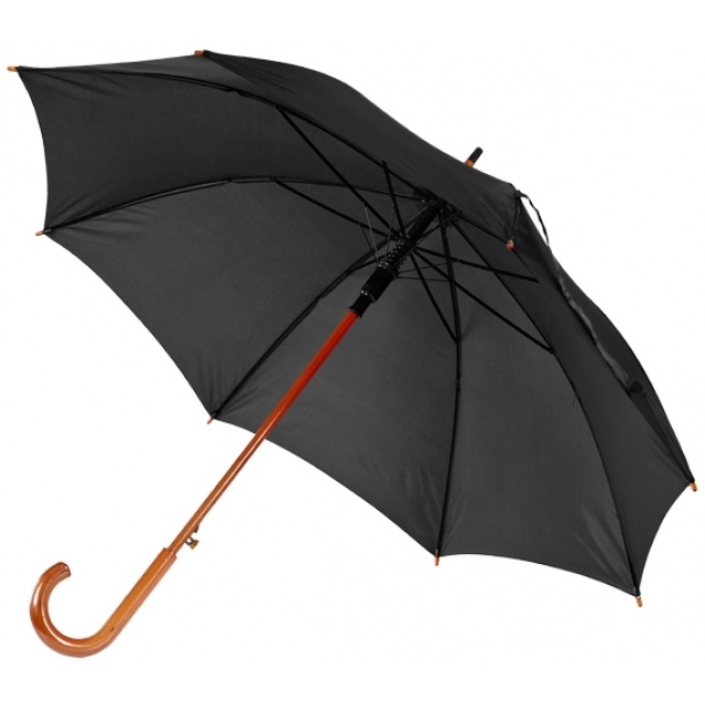 Logo trade liikelahja mainoslahja tuotekuva: Automaattinen sateenvarjo Nancy, musta