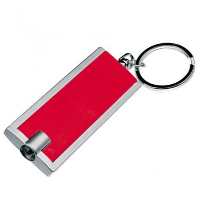 Logo trade mainostuote kuva: Muovisen avaimenrenkaan 'Bath' väri punainen