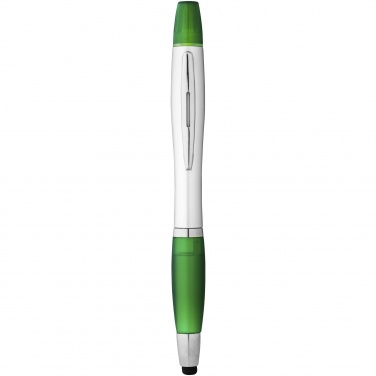 Logotrade liikelahja tuotekuva: Nash stylus -kuulakärkikynä ja merkkauskynä, vihreä