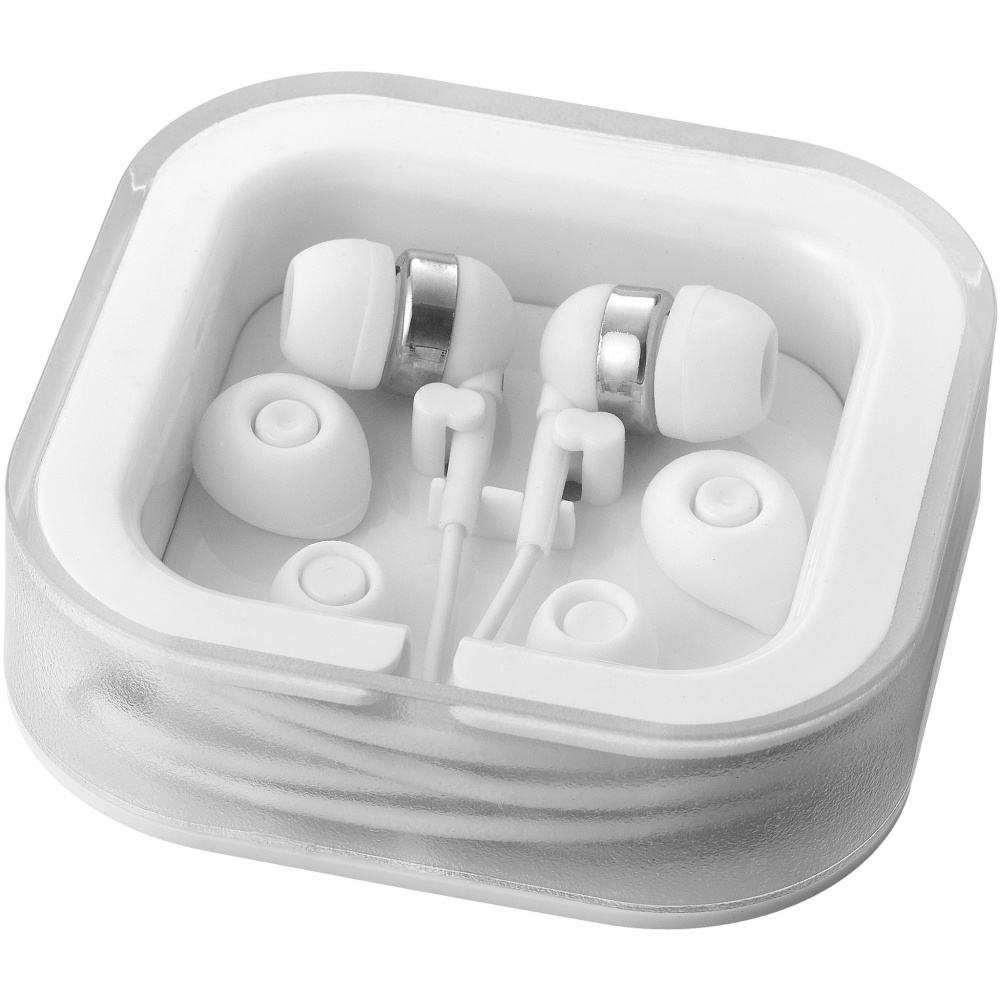 Logotrade liikelahja mainoslahja kuva: Sargas-kuulokkeet, valkoinen
