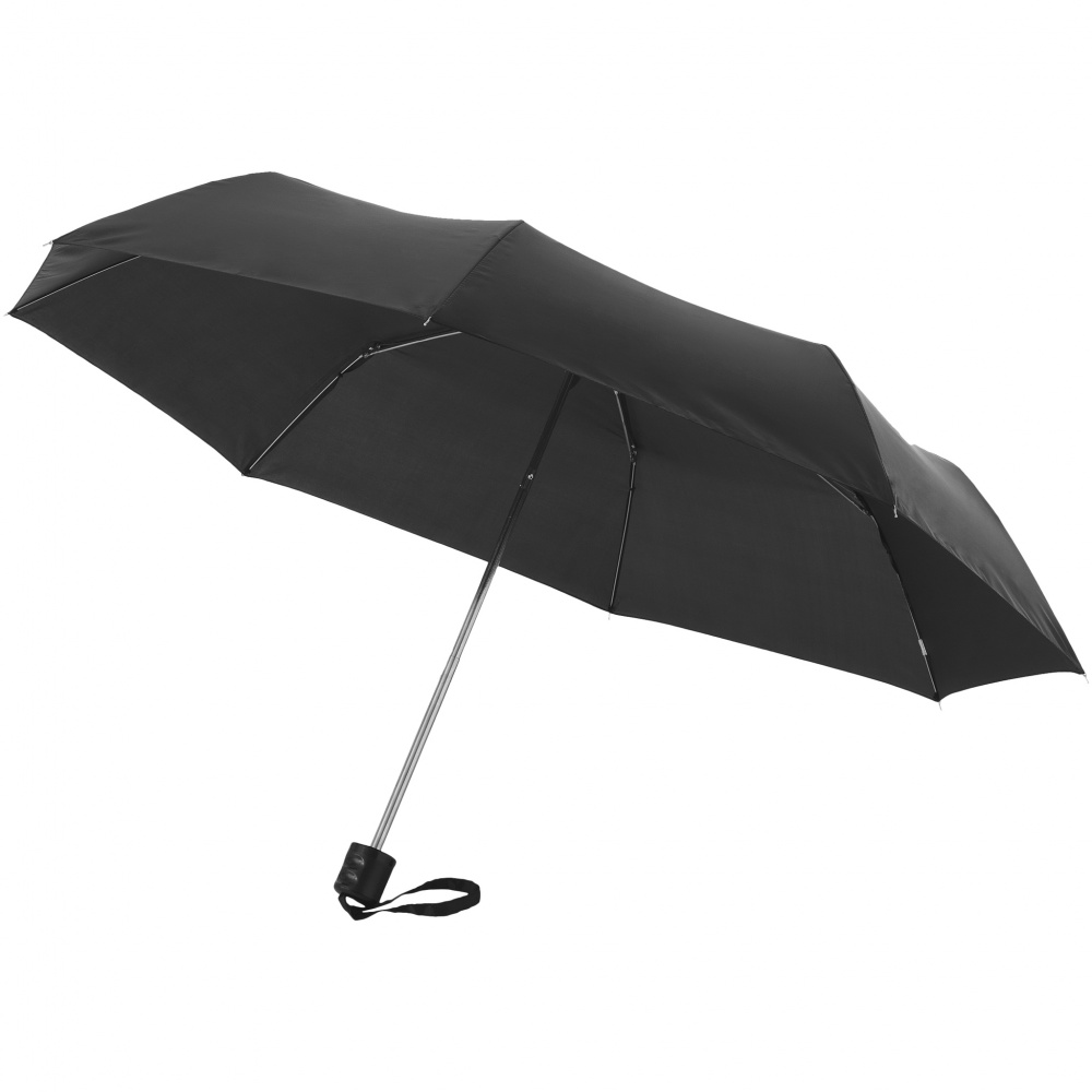 Logo trade liikelahjat mainoslahjat kuva: 21,5" Ida 3-osainen sateenvarjo, musta
