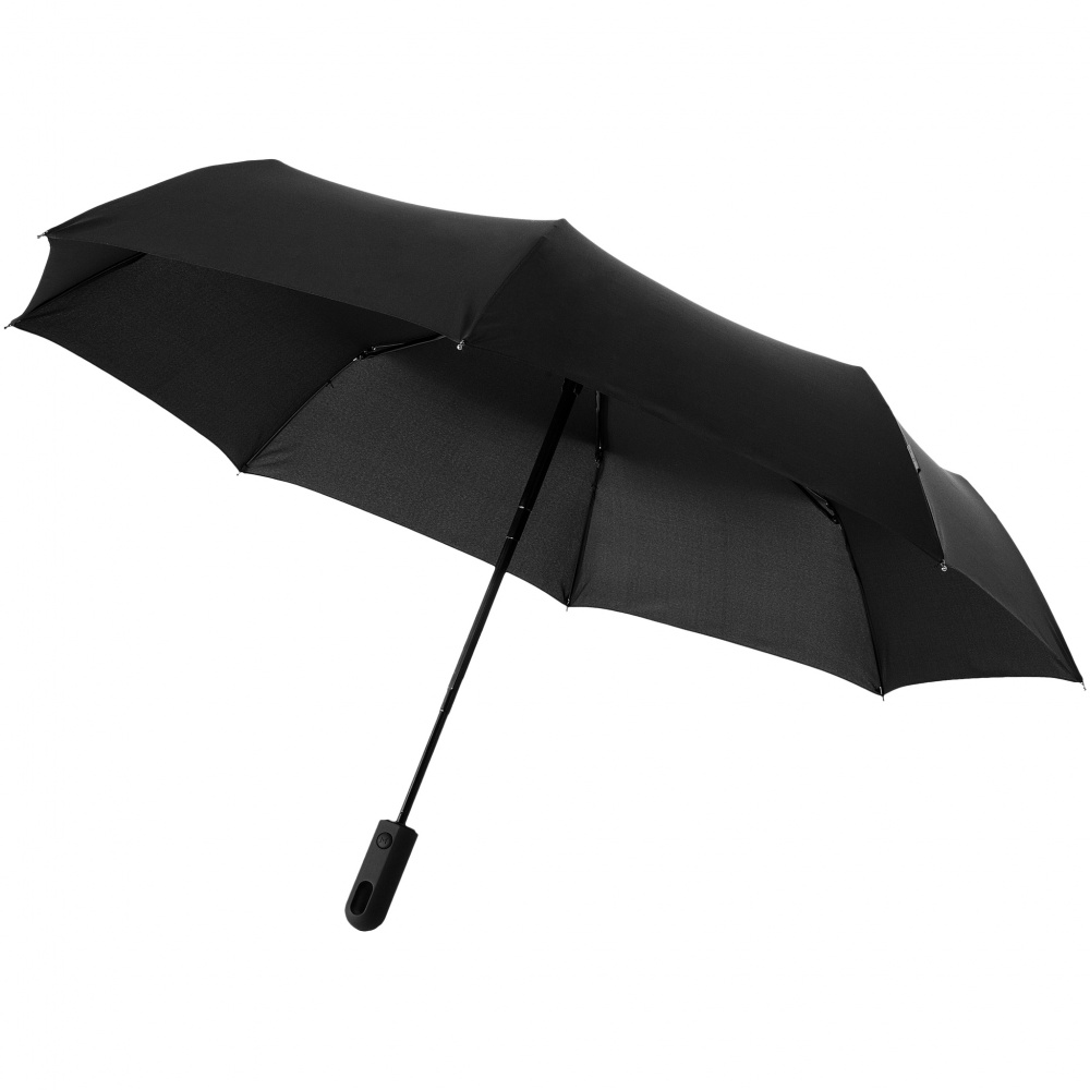 Logo trade liikelahja kuva: 21,5" 3-osainen Traveler-sateenvarjo, musta