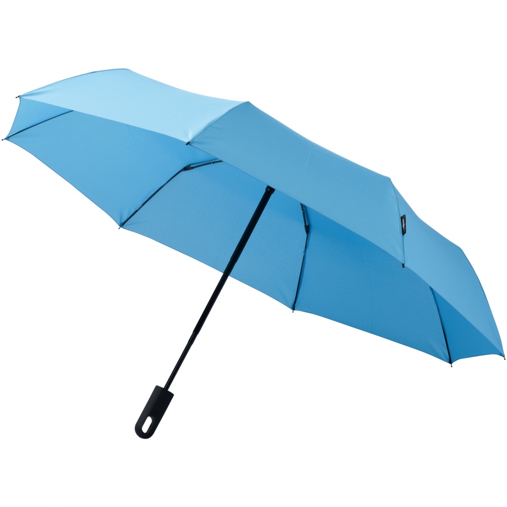 Logo trade mainostuotet tuotekuva: 21,5" 3-osainen Traveler-sateenvarjo, vaaleansininen