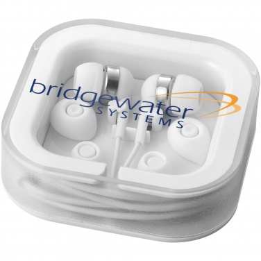 Logo trade liikelahjat mainoslahjat kuva: Sargas-kuulokkeet, joissa on mikrofoni