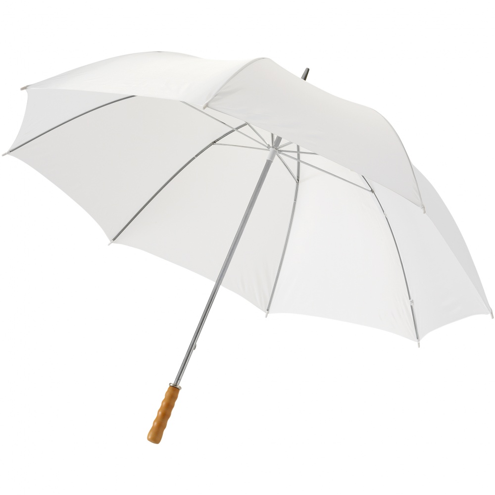 Logo trade liikelahja mainoslahja tuotekuva: 30" Karl golf sateenvarjo, valkoinen