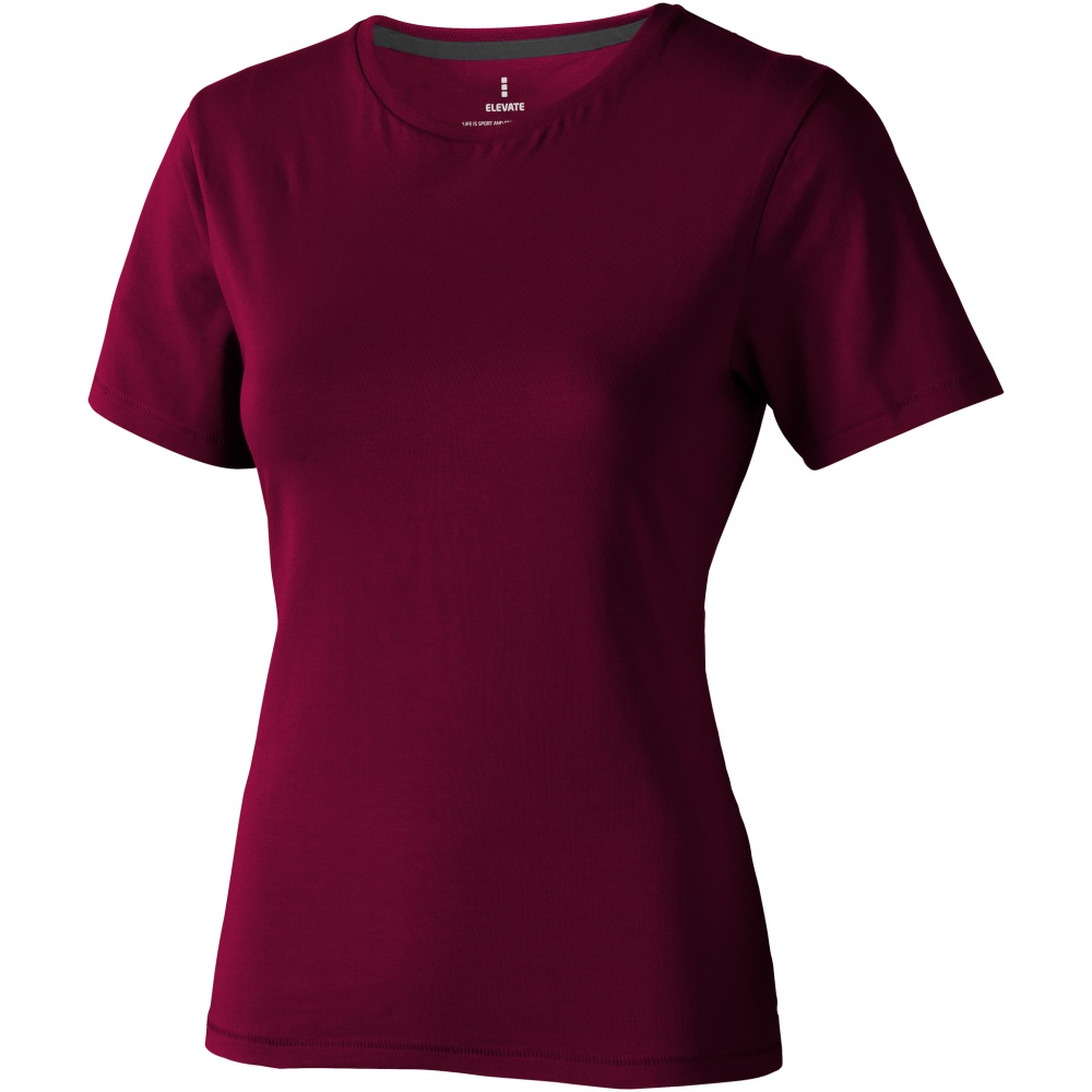 Logo trade liikelahja kuva: Nanaimo T-paita, lyhythihainen, naisten, tummanpunainen