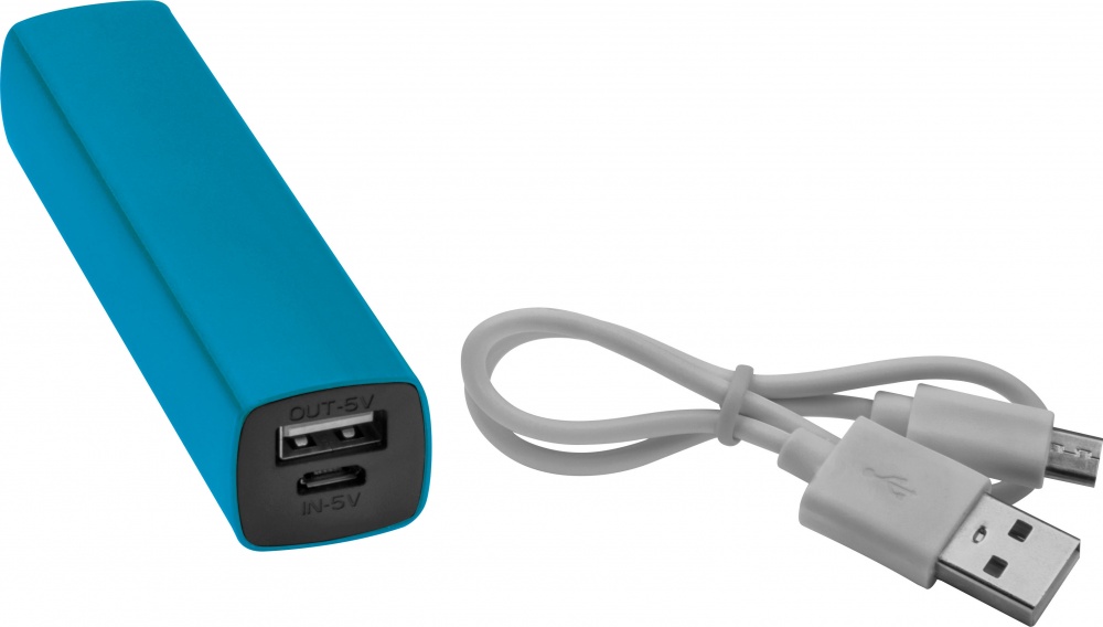 Logotrade liikelahjat mainoslahjat tuotekuva: Powerbank 2200 mAh with USB port in a box, sinine