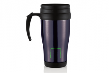 Logo trade mainoslahjat tuotekuva: Stainless steel mug, purple blue