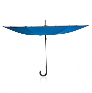 Logotrade mainoslahjat kuva: 23” manuaalisesti käännettävä sateenvarjo Xindao, musta - sininen