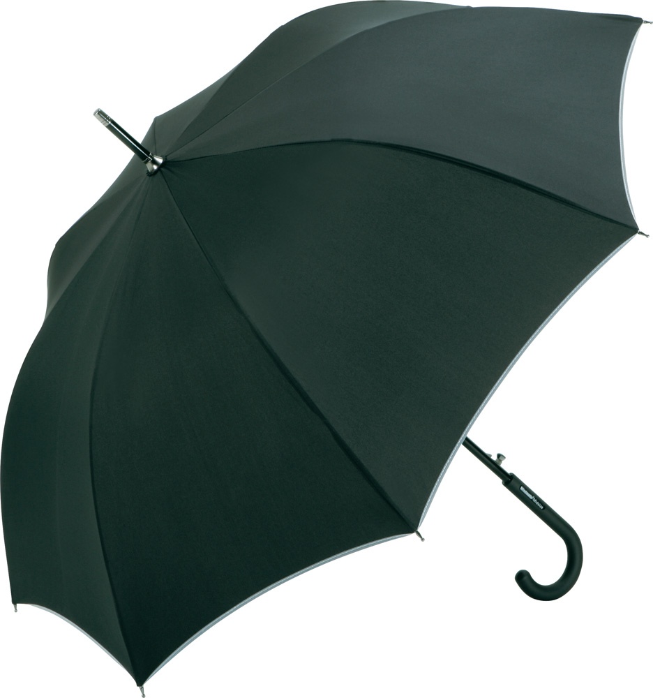 Logo trade mainoslahja ja liikelahja tuotekuva: Tuulekindel keskmine vihmavari Windmatic, must