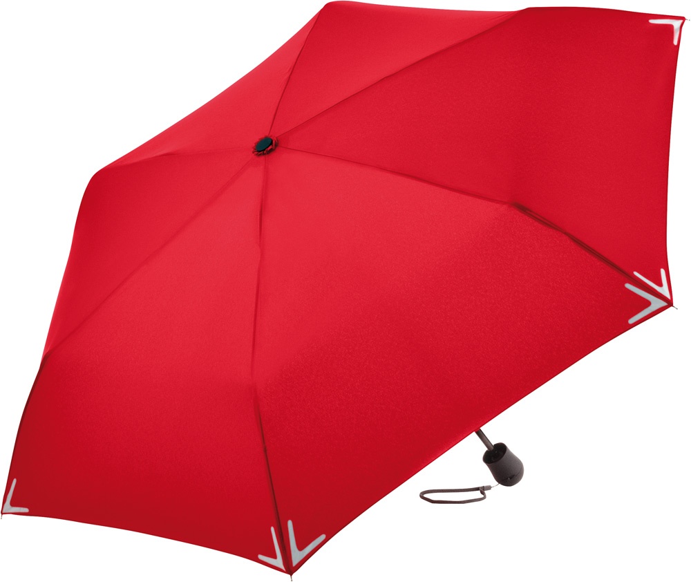 Logotrade liikelahja mainoslahja kuva: Helkuräärisega Safebrella® LED minivihmavari 5171, punane