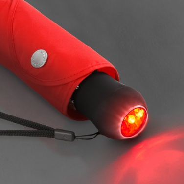 Logotrade mainoslahjat kuva: Helkuräärisega Safebrella® LED minivihmavari 5171, punane