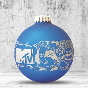 Logotrade liikelahjat mainoslahjat tuotekuva: Jõulukuulid 1 värvi logoga, 8 cm