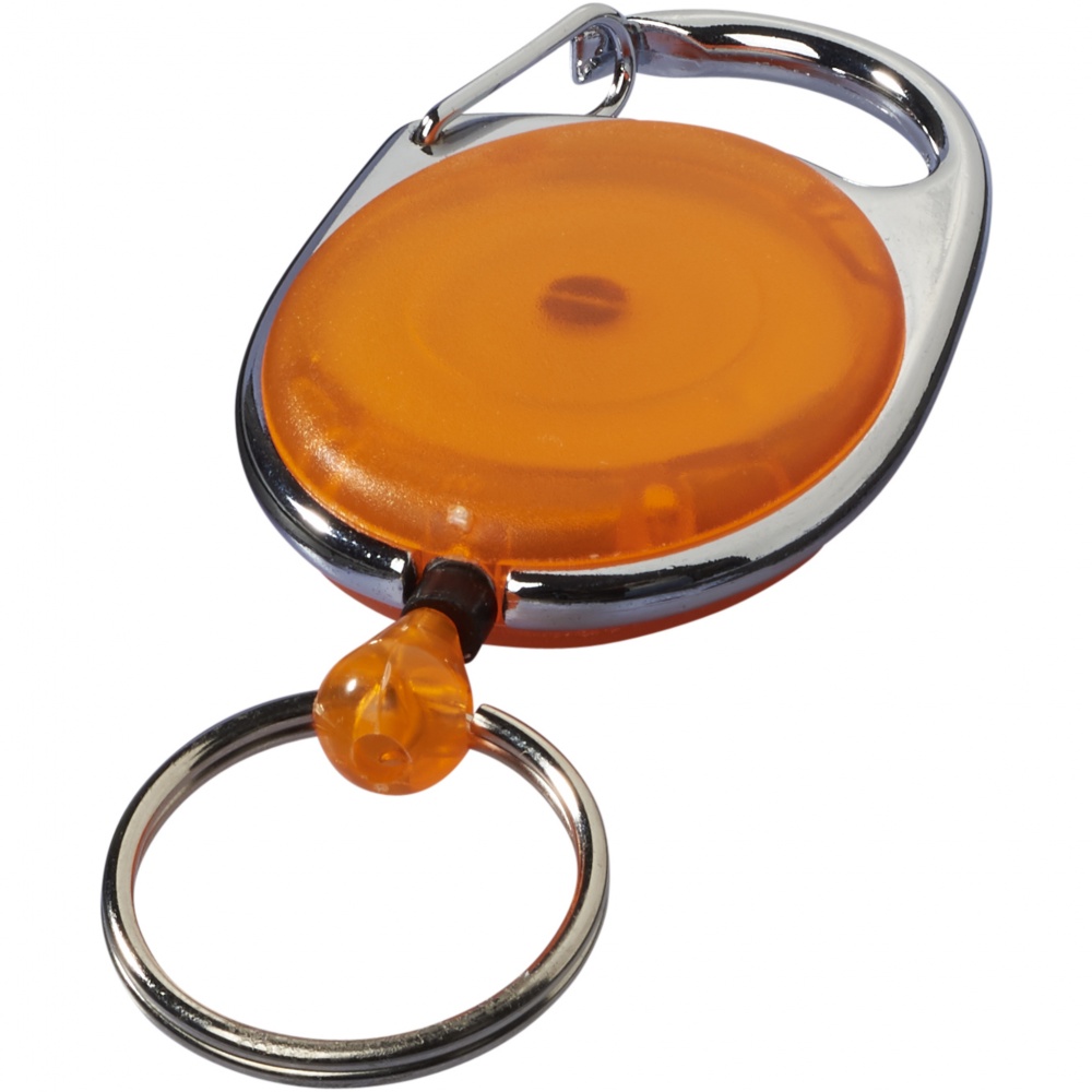 Logotrade mainostuote tuotekuva: Gerlos-rollerclip avaimenperä, oranssinpunainen