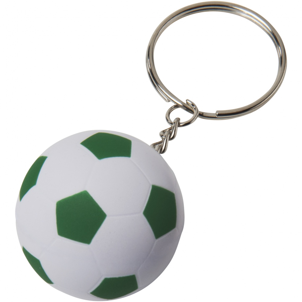 Logo trade mainoslahjat tuotekuva: Striker ball keychain - WH-GR, vihreä