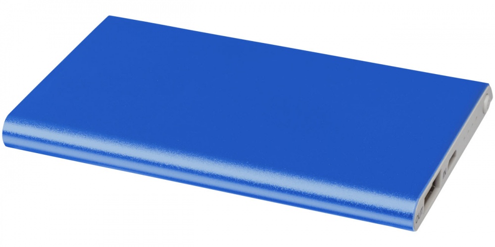Logo trade liikelahjat mainoslahjat kuva: PEP-alumiini Power Bank, 4000 mAh, sininen