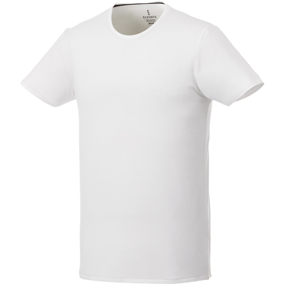 Logo trade mainostuote kuva: Balfour-t-paita, lyhythihainen, luonnonmukainen, miesten, valkoinen