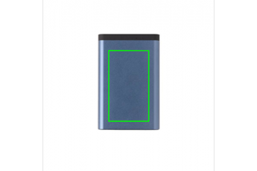 Logotrade mainoslahja tuotekuva: Meene: 10.000 mAh Aluminum pocket powerbank, blue