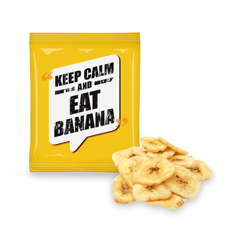 Logotrade mainoslahja tuotekuva: Banaanitšipsid