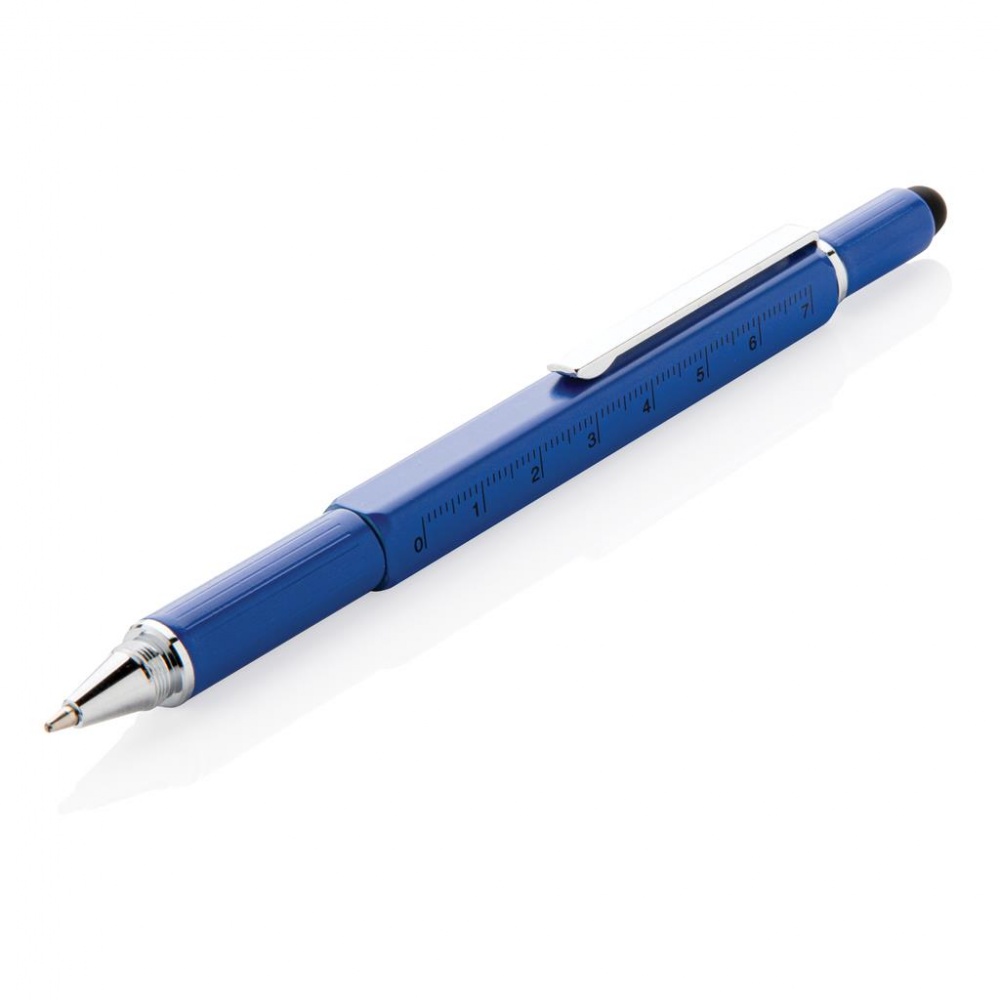 Logo trade liikelahjat tuotekuva: Multitööriist pastakas 5-in-1, sinine