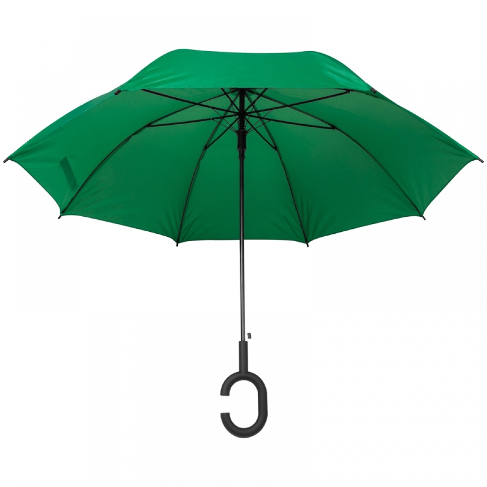 Logo trade liikelahjat mainoslahjat kuva: Vihmavari "Käed-vabad", roheline