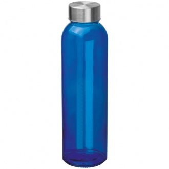 Logotrade liikelahja mainoslahja kuva: Lasinen juomapullo painatuksella, 500 ml, sininen