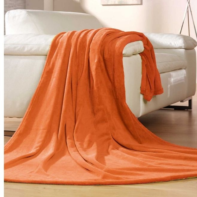 Logotrade liikelahjat kuva: Memphis fleece huopa, 150x200 cm, oranssi