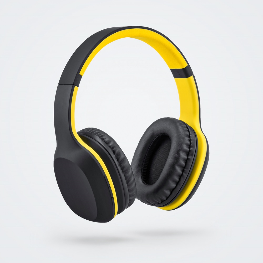 Logo trade liikelahjat mainoslahjat kuva: Langattomat kuulokkeet Colorissimo, keltainen