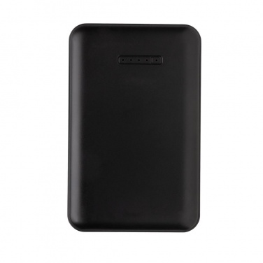 Logotrade mainoslahja tuotekuva: Reklaamtoode: 5.000 mAh wireless charging pocket powerbank, black
