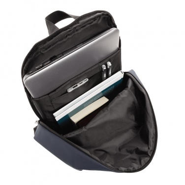 Logotrade mainostuote tuotekuva: Firmakingitus: Smooth PU 15.6"laptop backpack, navy