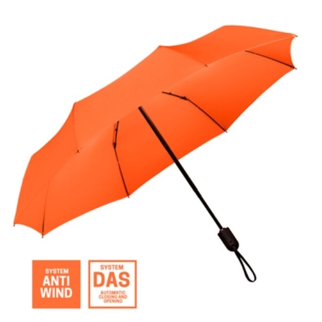 Logo trade mainostuotet tuotekuva: Täysautomaattinen sateenvarjo Cambridge, oranssi