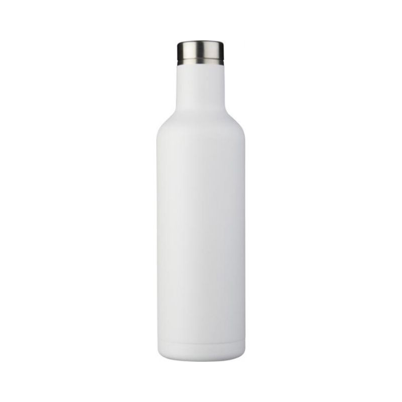 Logo trade liikelahja kuva: Pinto kuparityhjiöeristetty pullo, valkoinen