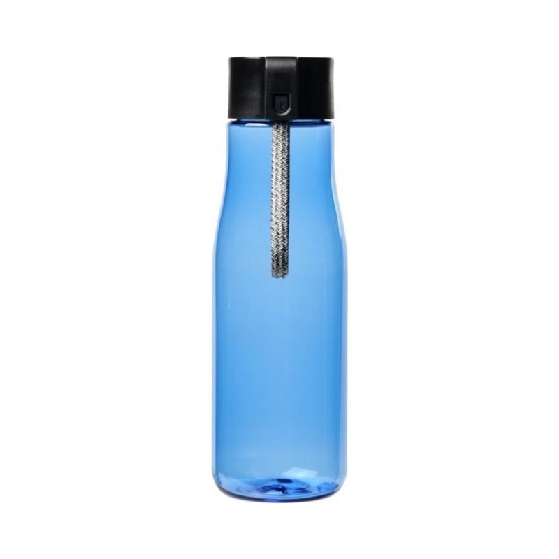 Logotrade mainoslahja tuotekuva: Latauskaapelillinen 640 ml:n Ara Tritan™ -juomapullo, sininen
