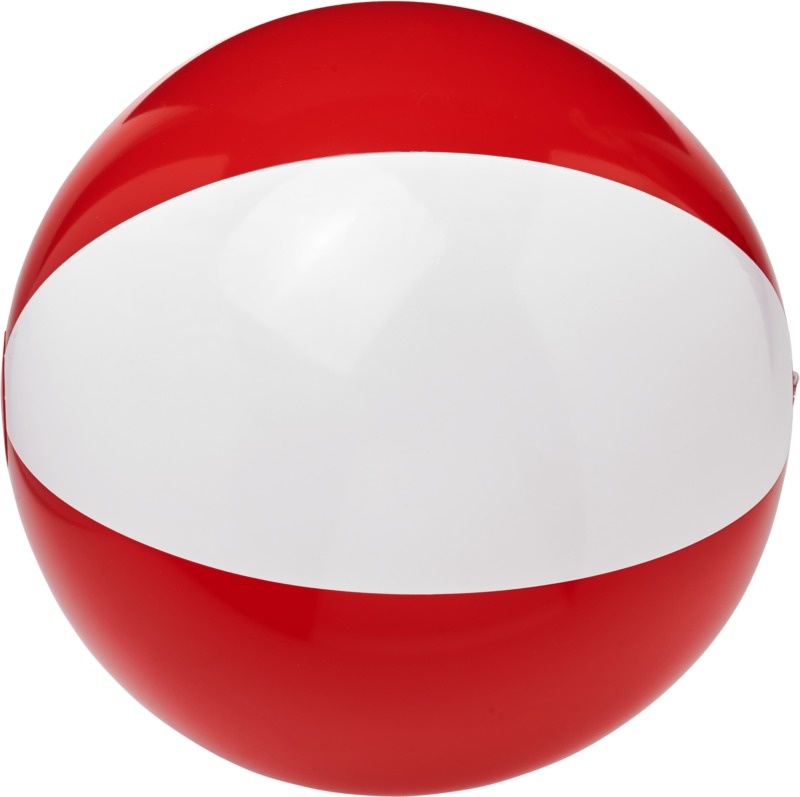 Logo trade liikelahjat mainoslahjat kuva: Yksivärinen Bora-rantapallo, punainen